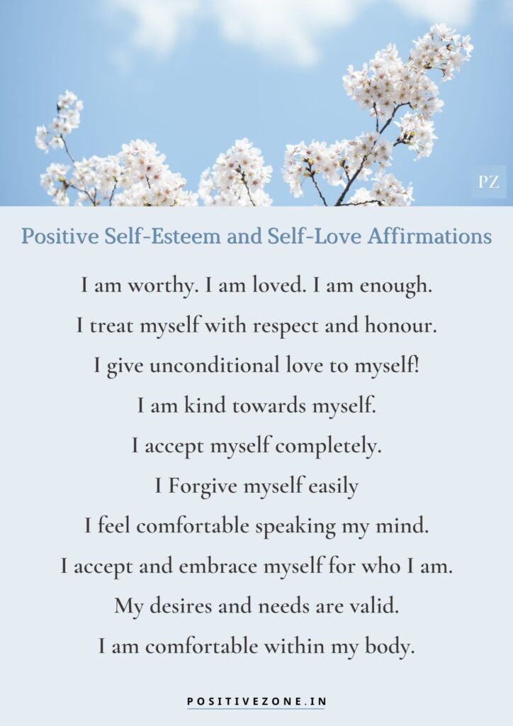 Positive Self-Esteem and Self-Love Affirmations