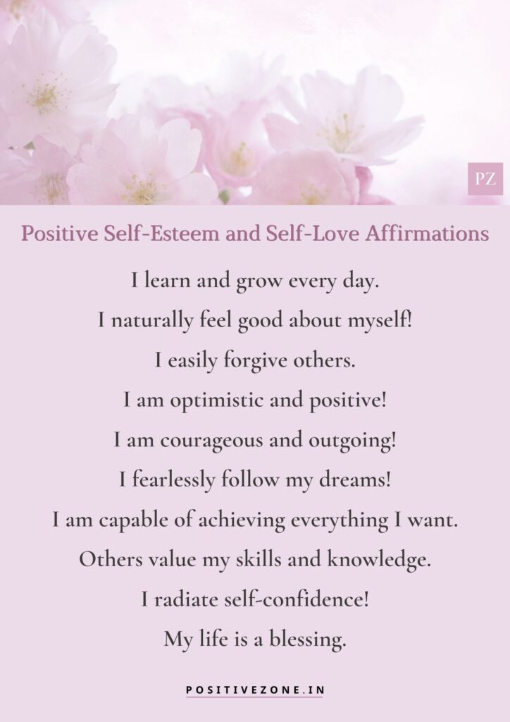 Positive Self-Esteem and Self-Love Affirmations