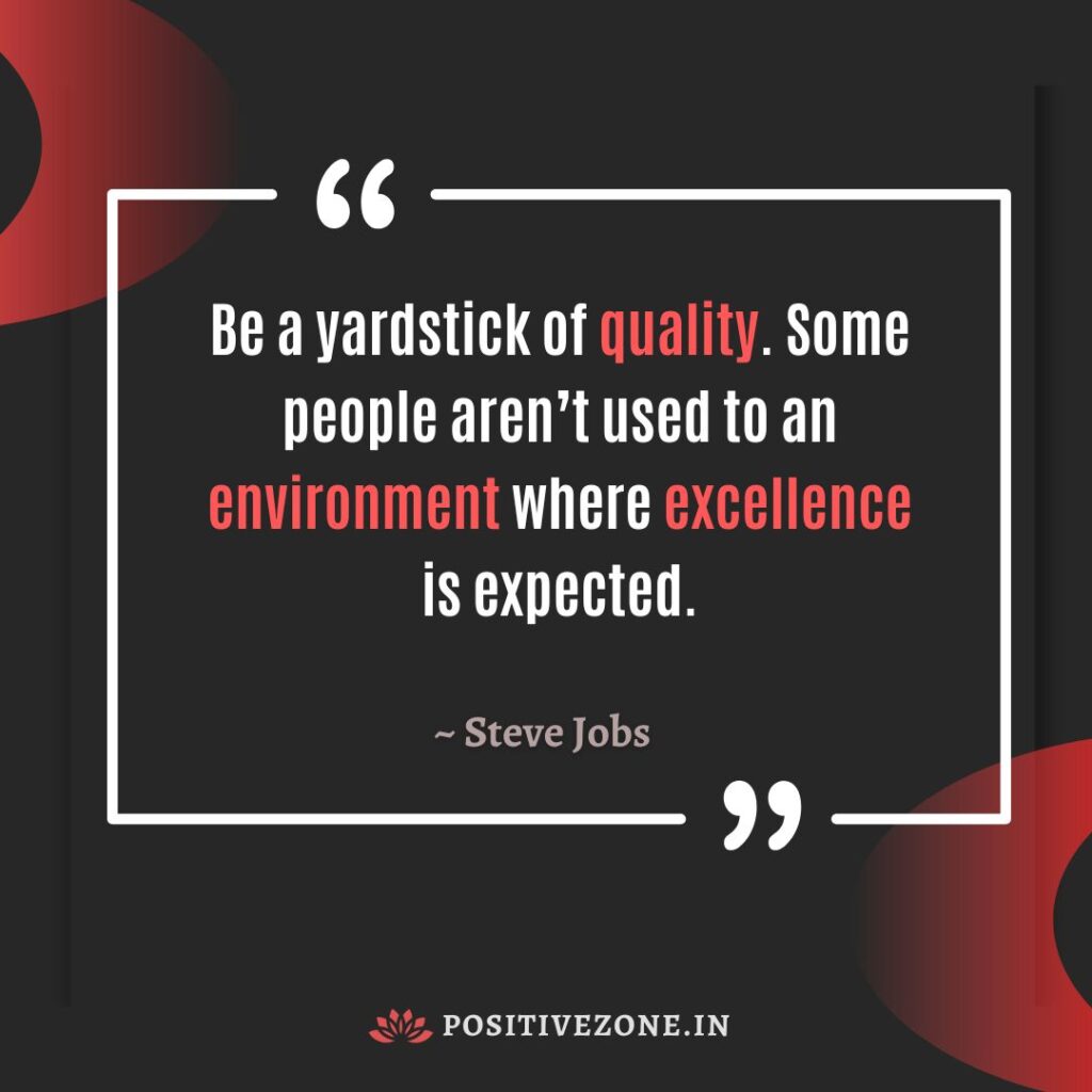 Abstract red and black background with Steve Jobs Quote on Leadership