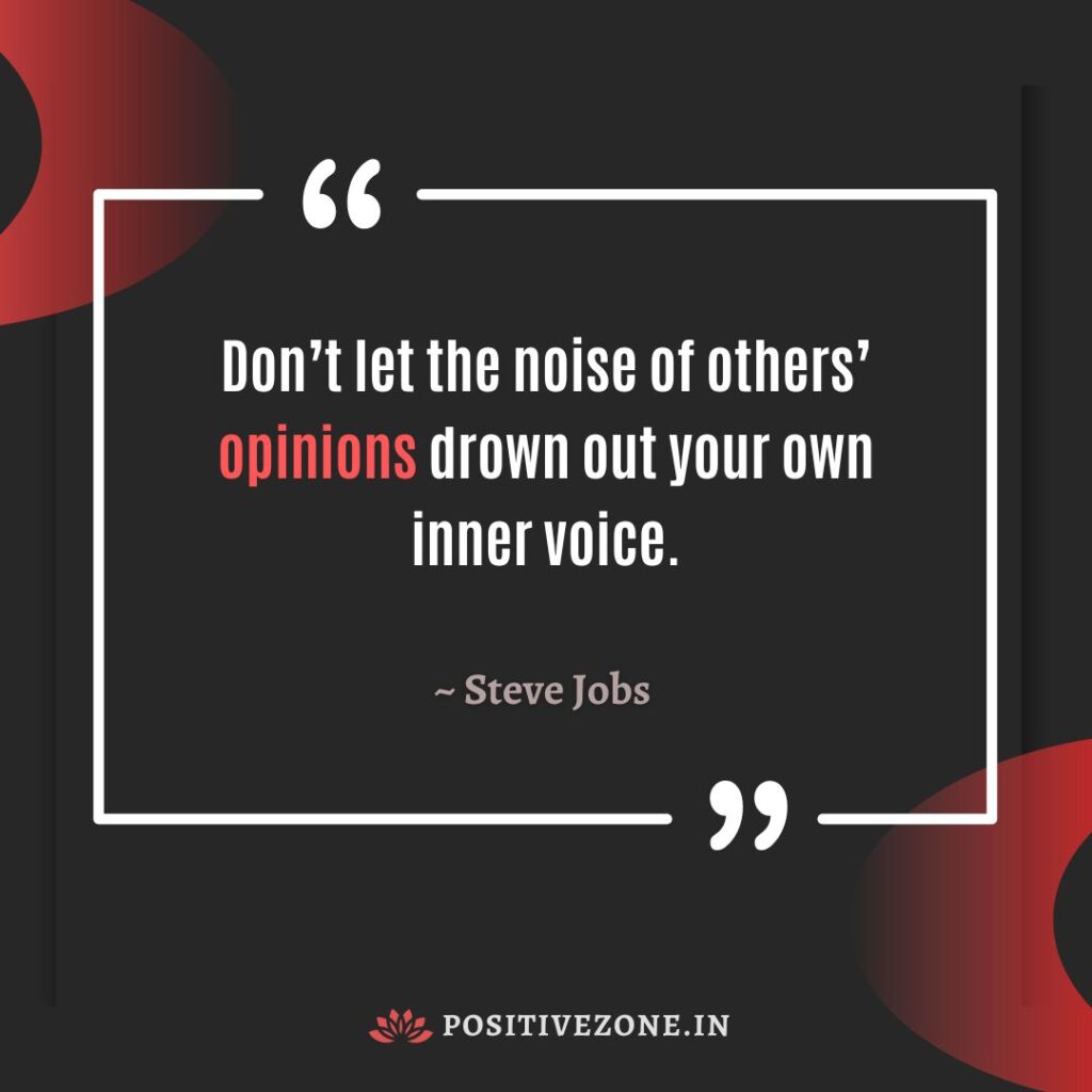 Abstract red and black background with Steve Jobs Quote on Work-Life and Leadership