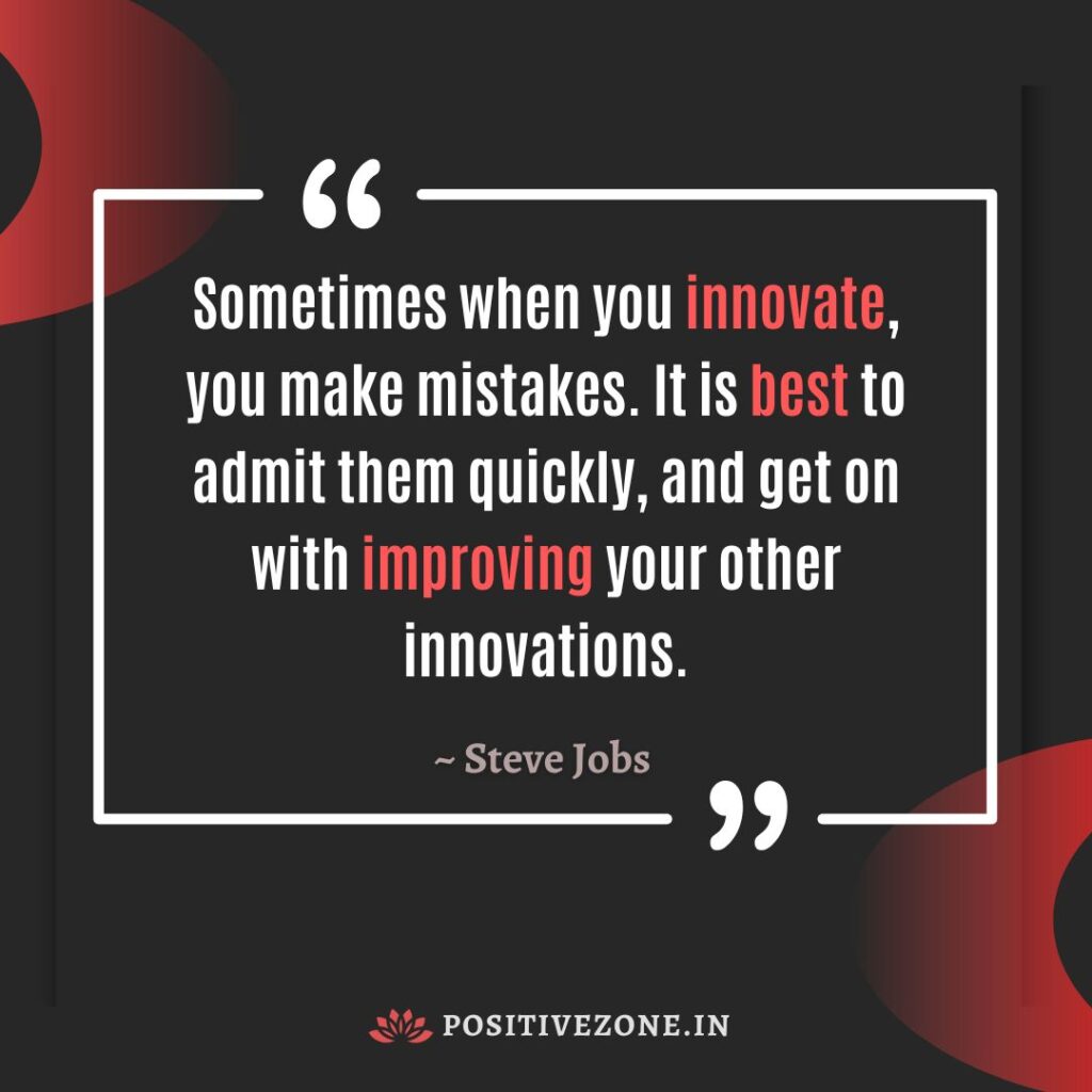 Abstract red and black background with Steve Jobs Quote on Work Life and Leadership