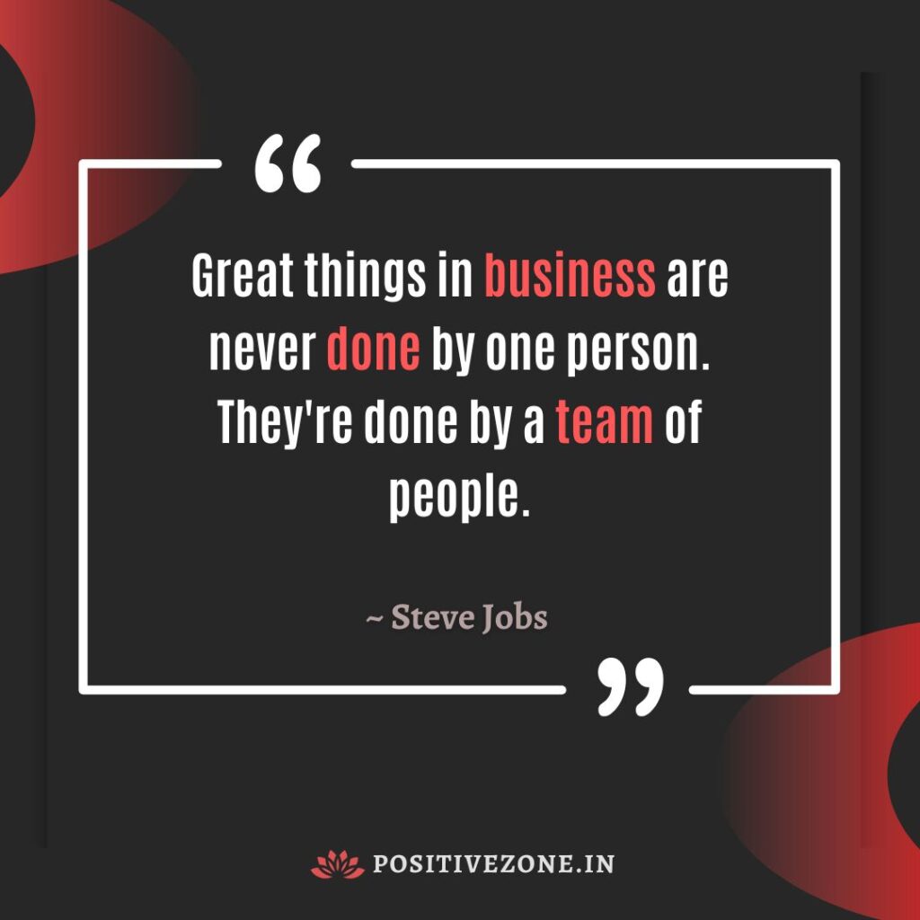 Abstract red and black background with Steve Jobs Quote on Work