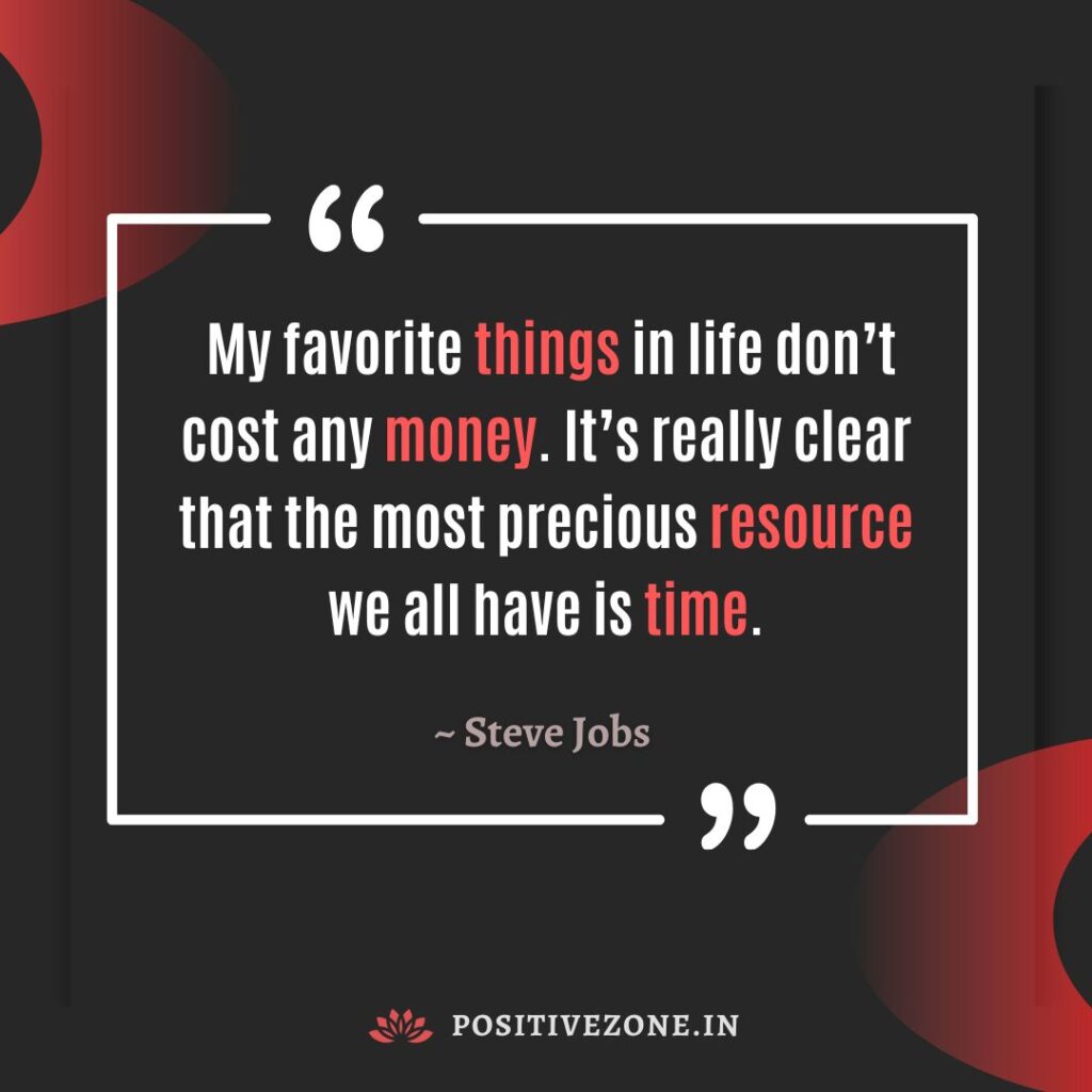 Abstract red and black background with Steve Jobs Quote on Work Life and Leadership