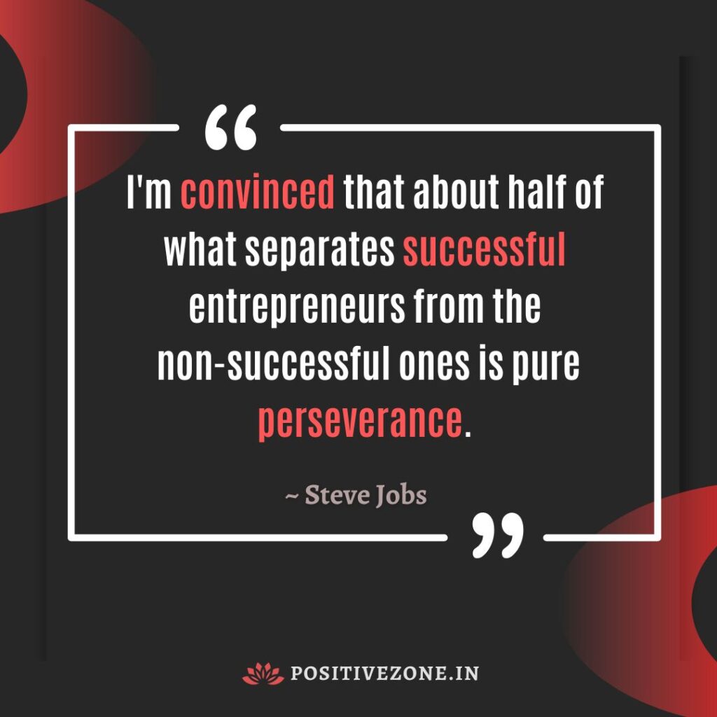 Abstract red and black background with Steve Jobs Quote on Work Life