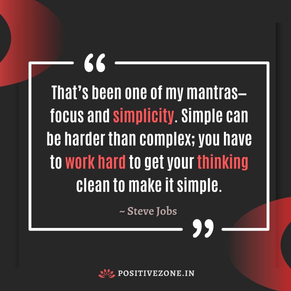 Abstract red and black background with Steve Jobs Quote on Work Life