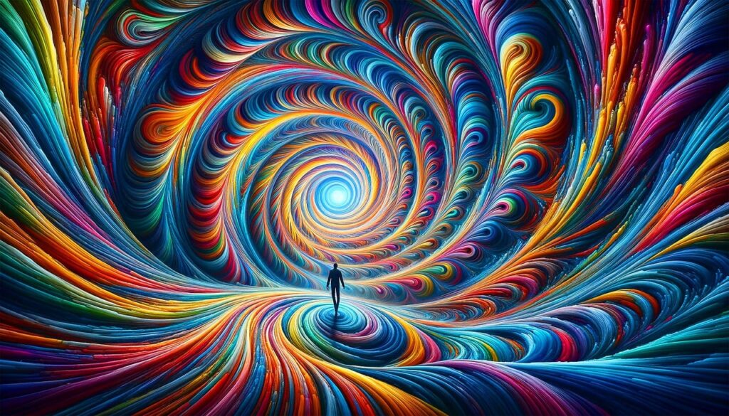 Visualization meditation AI image for Third Eye Chakra Healing and Balancing